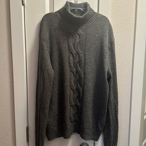 Lockhart Women Gray Turtleneck Sweater Wool Cashmere blend Size L